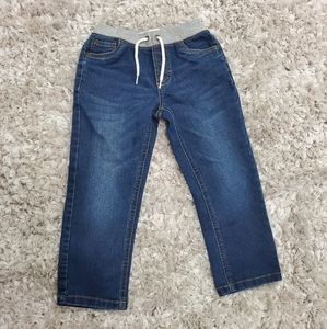 Toughskins Boys Blue Jeans Elastic Waistband Drawstring Small 4